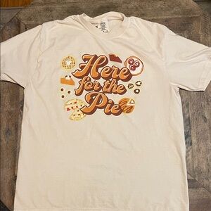 Makers of Magic and Wishes Disney Thanksgiving Pie Cream Graphic T-Shirt Large